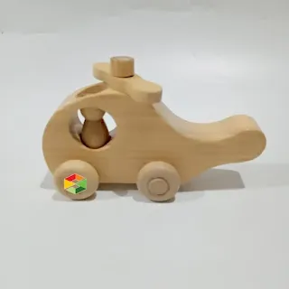 Replika Helikopter Mainan Kayu