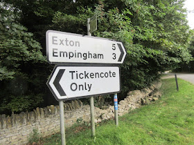Tickencote road sign