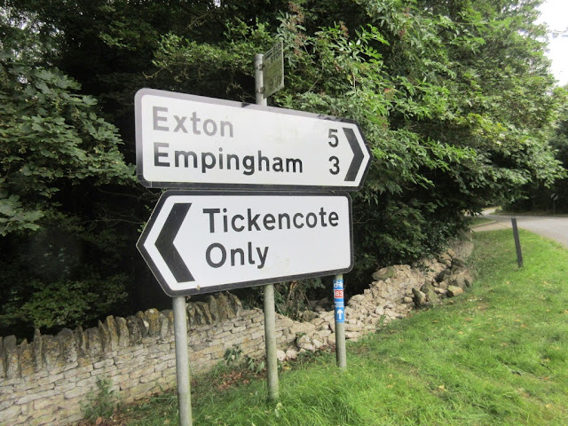 Tickencote road sign