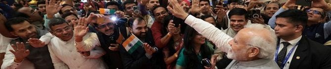 ‘Modi, Modi!’: Indian Diaspora Welcomes PM Modi In UAE With Cheers, Cultural Celebrations