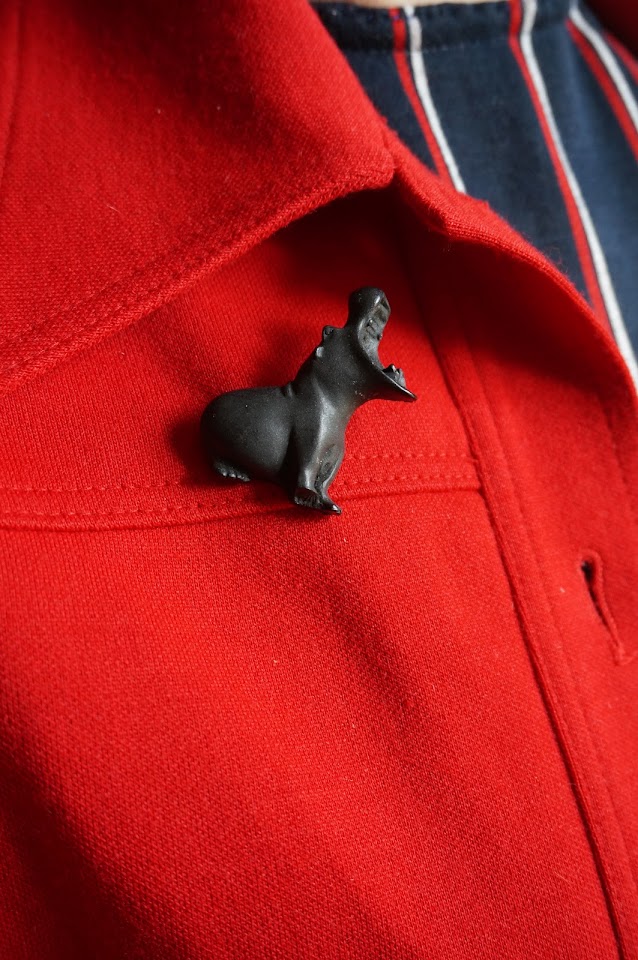 broche hippopotame  hippopotamus brooch