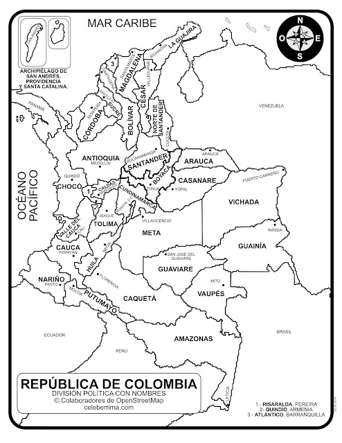 Escudo nacional de Colombia para colorear - Jugar y Colorear