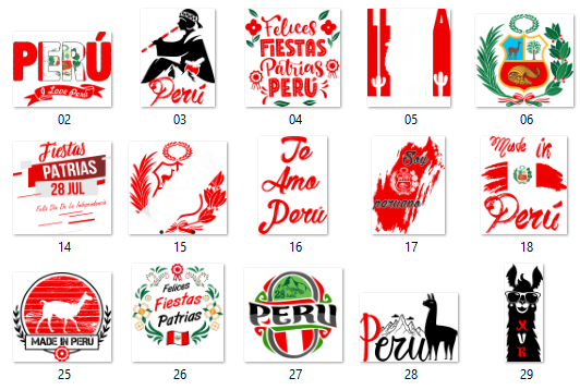 Diseños Editables de Fiestas Patrias para Sublimación