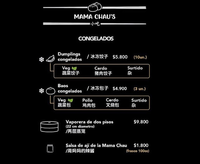 Carta Congelados - Mama Chau's