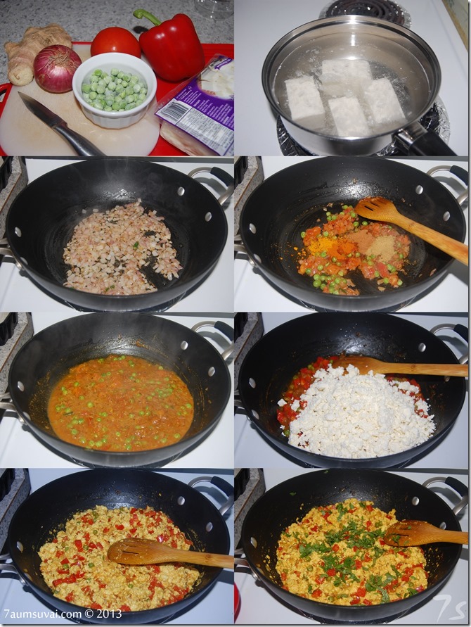 Paneer bhurji process