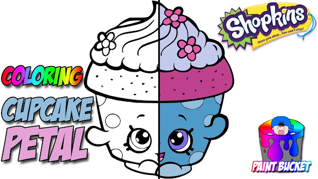 Shopkins Coloring Page  Cupcake Petal  Shopkins Coloring Book For Kids To  Learn Colors