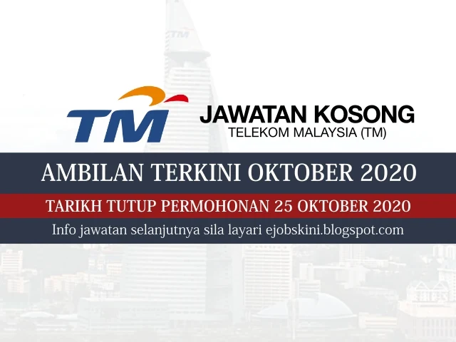 Jawatan Kosong Telekom Malaysia (TM) Oktober 2020