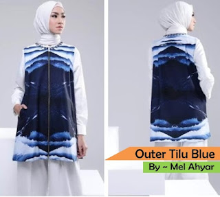 model desain baju pakai outer tilu blue