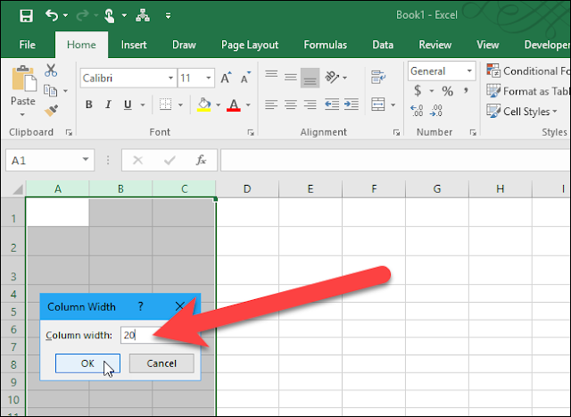 So stellen Sie Zeilenhöhe und Spaltenbreite in Excel