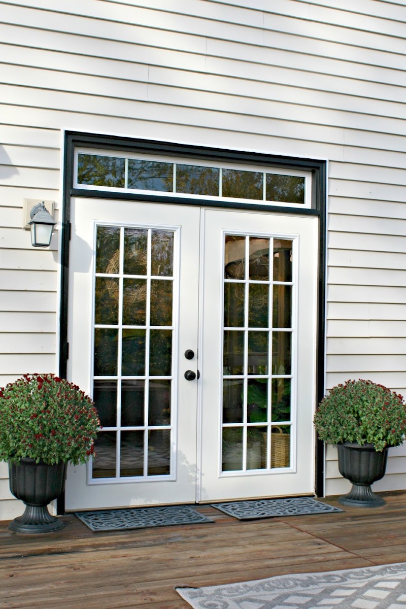 black trim around door