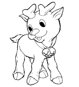 Rudolph Reindeer Coloring Pages 