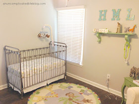 Jungle themed baby boy nursery