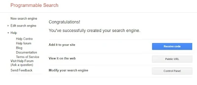 google search engine contratulation message