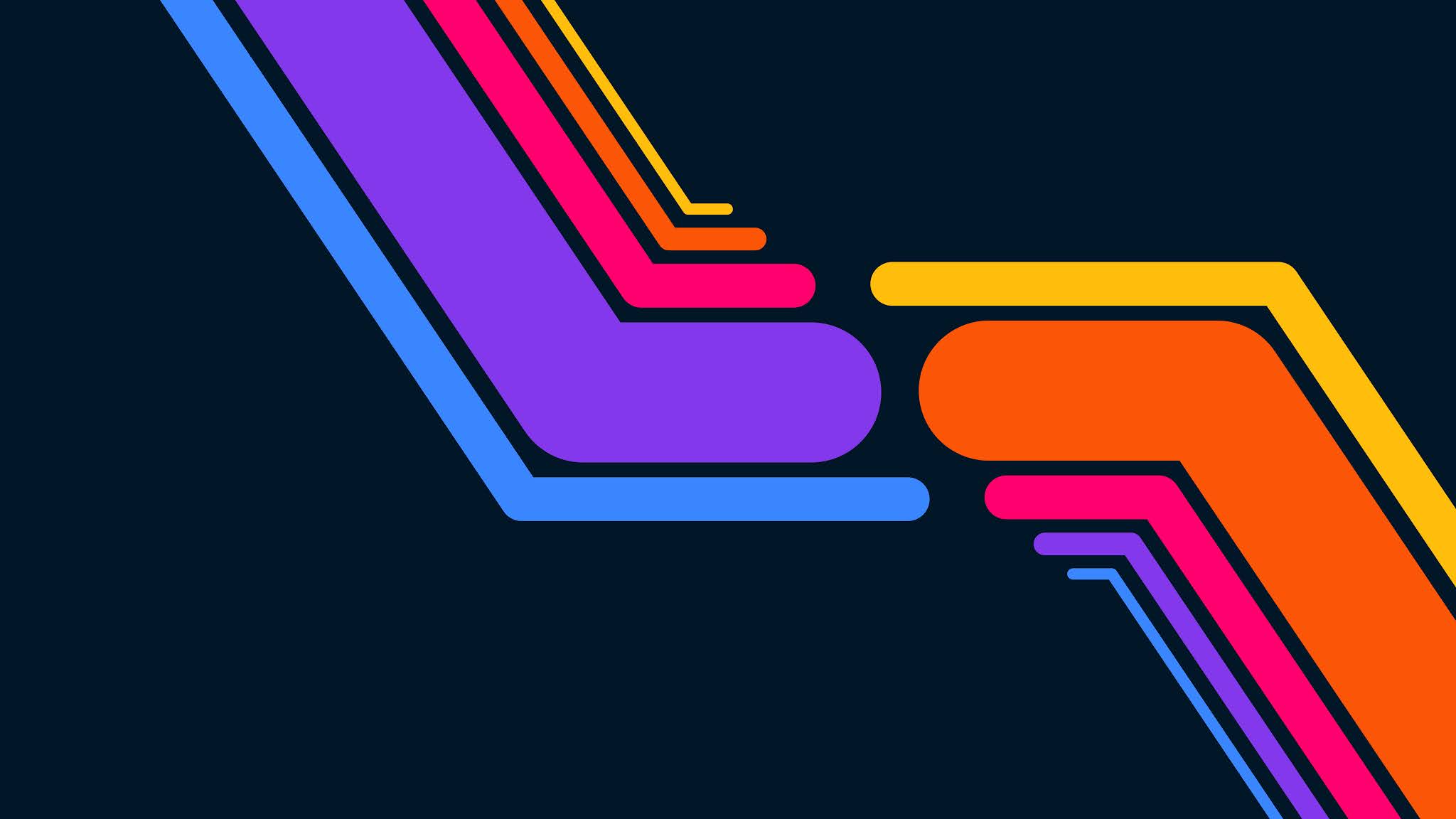 4k Dark Lines Colorful Minimal