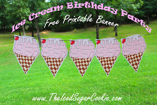 Free Ice Cream Birthday Party Printables The Iced Sugar Cookie