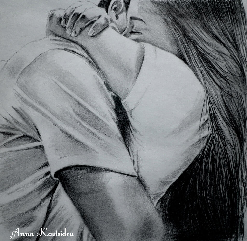 20 Mind-Blowing Pencil Drawings By Greek Artist That Illustrate The Beauty Of Love - I want to die in your arms tonight