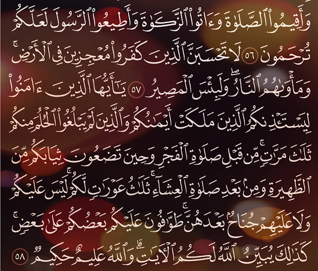 شرح وتفسير سورة النور Surah An-Nur  ( من الآية 49 إلى الاية 58 )