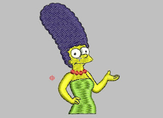 Marge Simpson en diseño de bordado