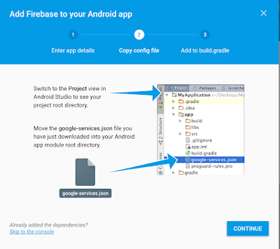 Firebase Android configuration json console