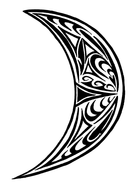 Tribal Moon Tattoo Design