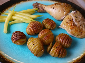 Roast Chicken with Little Hasselback Potatoes