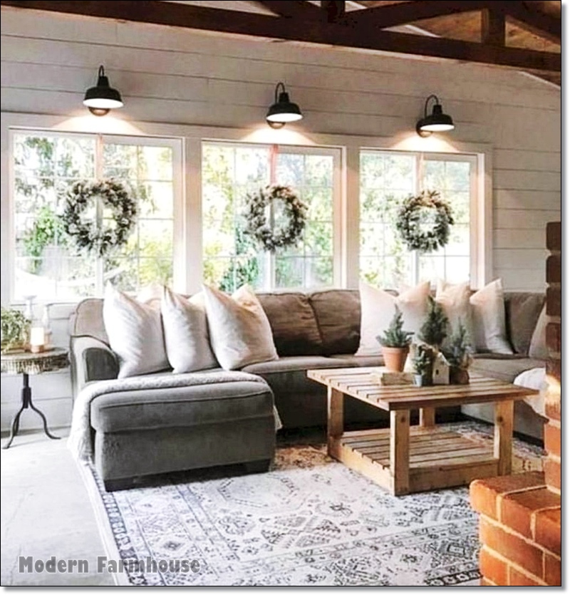 Cool Modern Farmhouse Decorating Ideas for Living Room