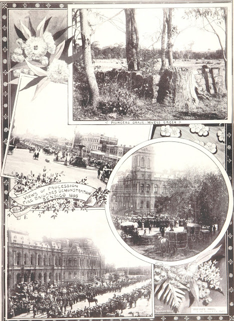 Bendigo in 1895 - A Pioneers Grave at Myers Creek and of the Fire Brigades Demonstration