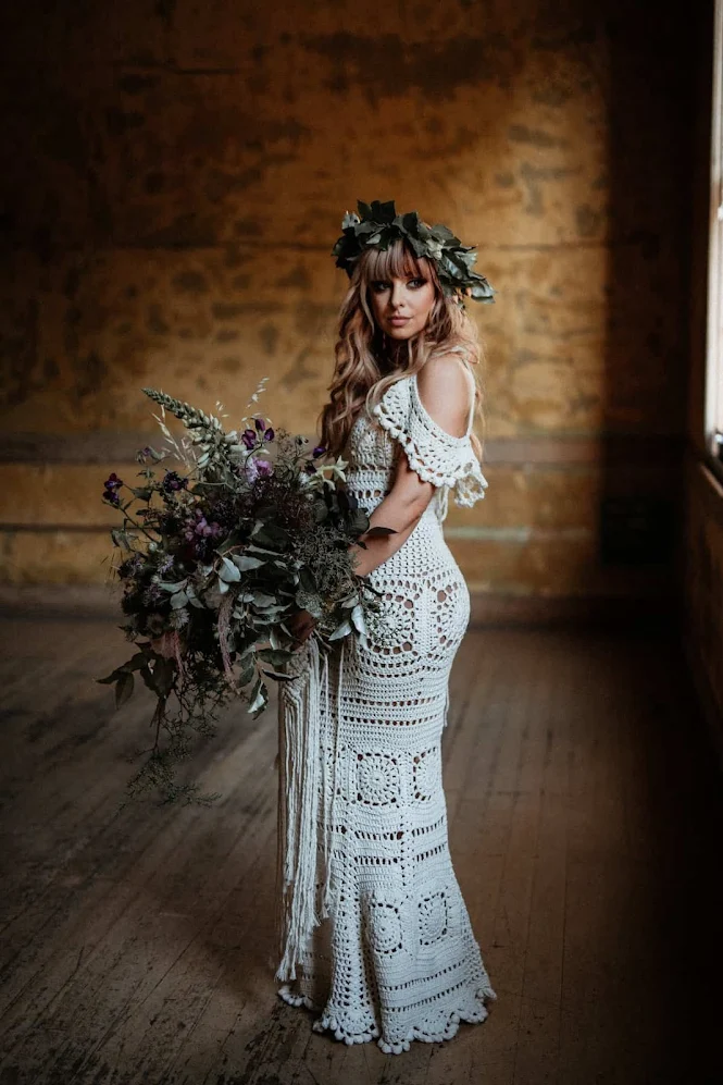 Namaste & Crochet's Edith Dress - Crochet Wedding Dress