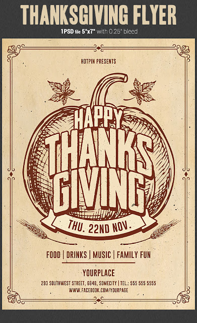 Thanksgiving Flyer Template