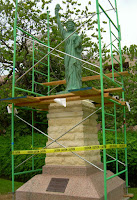 Statue of liberty in a cage 