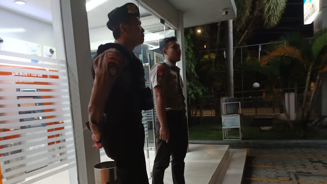  Patroli Kamtibmas Satsamapta Polresta Palangka Raya kembali Pantau Kondusifitas Kantor BNI