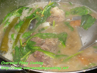 Ginisang Munggo with Oxtail - Cooking Procedure