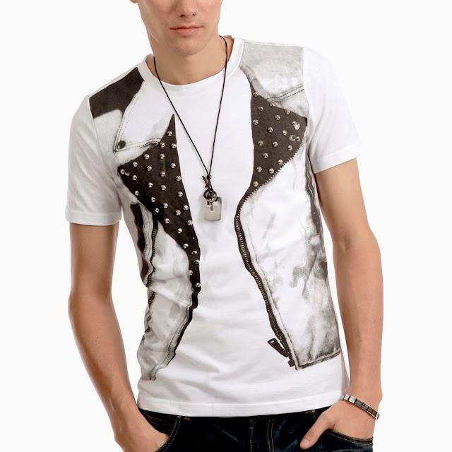 White Stylish T-Shirt For Men