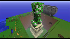 minecraft creeper statue