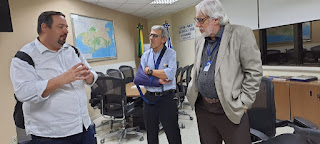 Fabiano Latini, sec. de Fazenda, com Sérgio Romay, pres. da Jucerja, e Alexandre Pereira Velloso, vice-pres. da Junta Comercial