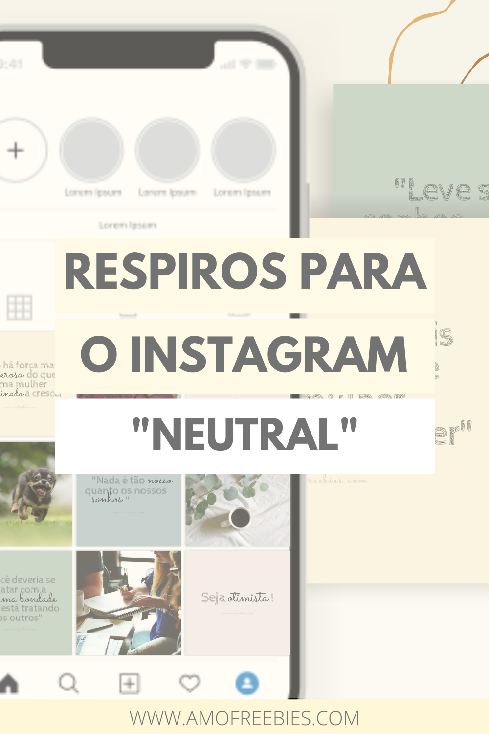 Como Ter Um Feed Organizado: 20 Fotos De Respiro Grátis Para Baixar - Neutral