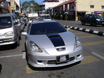 Silver color Toyota Celica