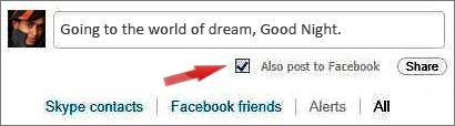 Facebook Status from Skype
