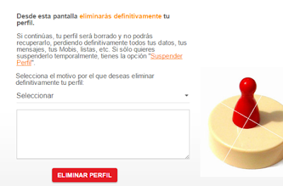 Como eliminar un perfil Mobifriends