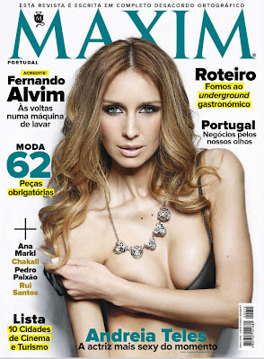 Andreia Teles sexy poses in Maxim Portugal cover May 2013