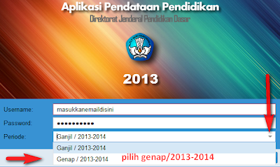 dapodik semester genap 2013