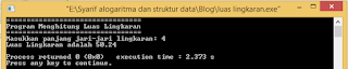 Program C++ Menghitung Luas Lingkaran