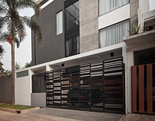 warna cat pagar hitam minimalis modern terbaru