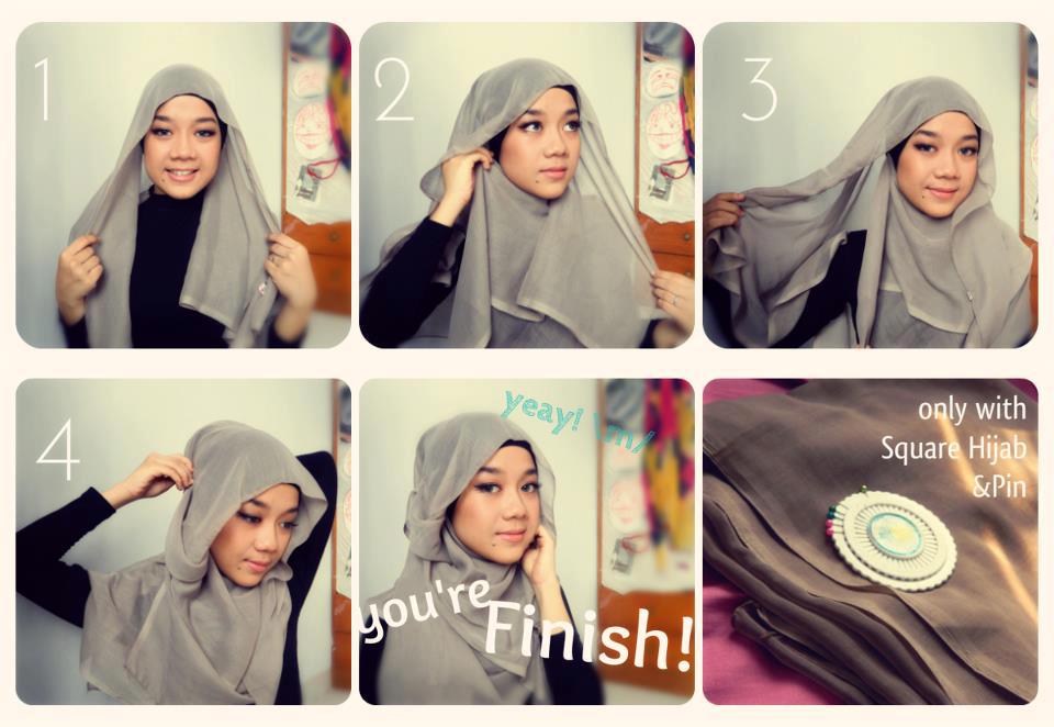 Foto: Tutorial Cara Memakai Jilbab Cantik Simpel Terbaru 