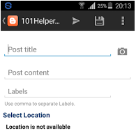 how to create a post in blogger using android app