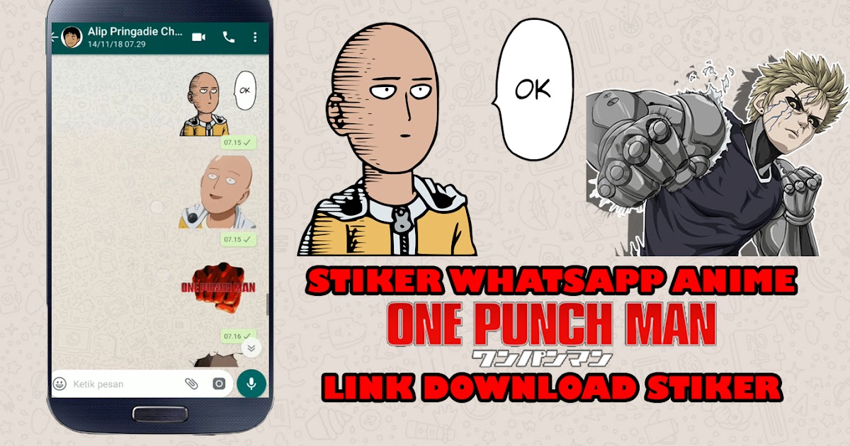 Download Stiker  Whatsapp  Anime One Punch Man