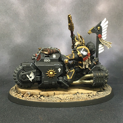 Dark Angels Ravenwing Primaris Chaplain on Bike