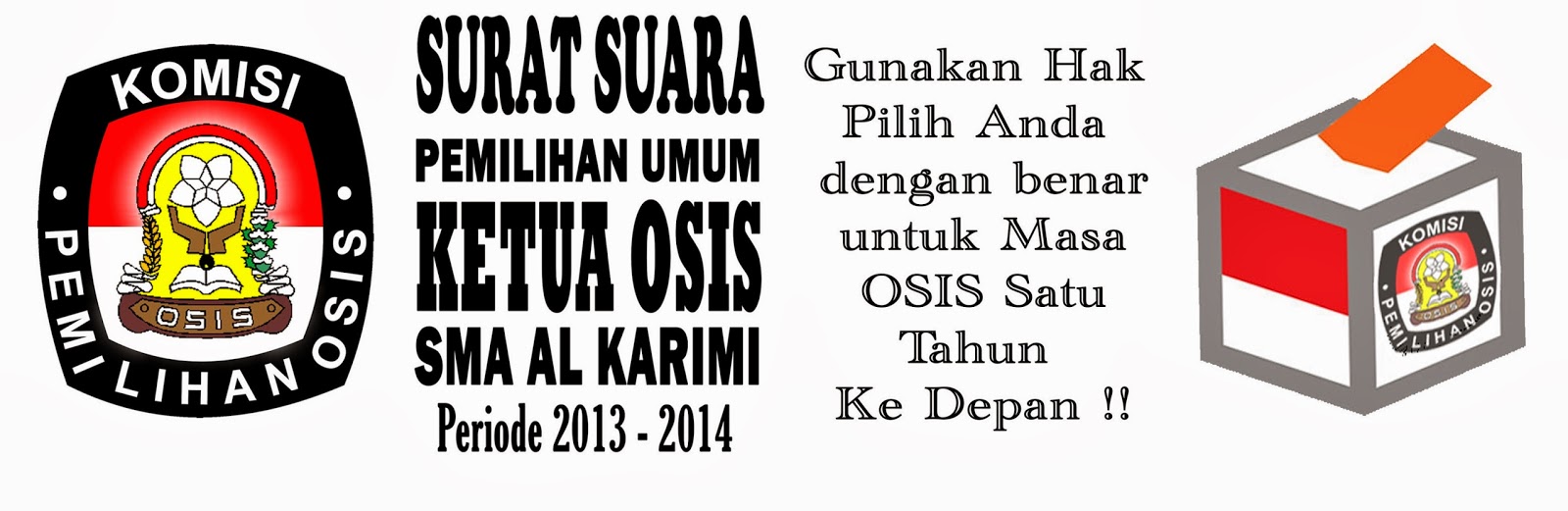OSIS SMA AL KARIMI SURAT SUARA PEMILIHAN KETUA OSIS