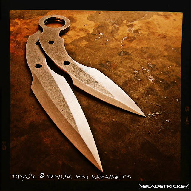 Double edge karambit daggers by knife maker Bladetricks