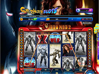 Iron Man 2 winning screeenshot at Superhero Slots with Black Widow as wild card